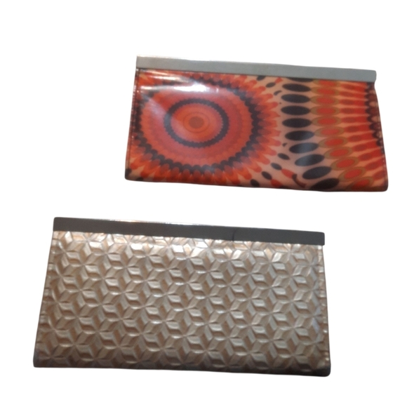 Stylish Multicolor Clutch Set Boho, And Geometric Gold Clutch - Picture 9 of 9